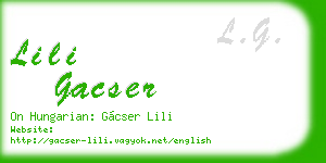 lili gacser business card